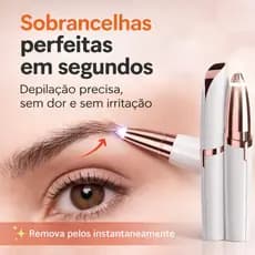 Caneta Depiladora Sobrancelha Elétrica USB Recarregável Depilador Facial Feminino Indolor Portátil LED