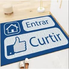 Tapete emborrachado estampado capacho Bem_vindo!