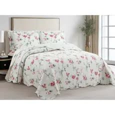Colcha queen com estampa floral 3 peças micropercal!!!