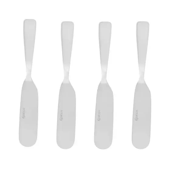 CONJUTO DE  4 ESPATULAS DE ACO INOX - WOLFF