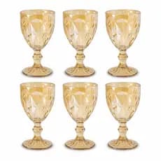 Jogo De 6 Taças 50ml Para Licor Diamond Âmbar Ke Home
