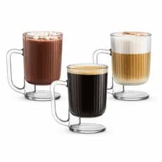 Jogo 3 Canecas Com Pé 220ml Savor City Glass