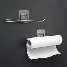 Kit 2 Porta Papel Toalha e Suporte de Filme de Alumínio para Parede de Cozinha.SOPHIA