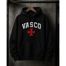 Moletom unissex Vasco da Gama cruz de malta 100% algodão