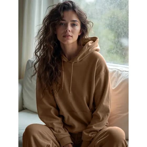 Moletom Feminino Premium Canguru com Capuz Flanelado Unissex Liso Blusa de Frio Inverno Confortável Durável Envio Rápido