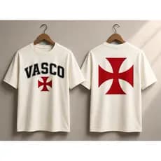Camiseta Futebol Camisa Torcedor Vasco Esporte Unissex Algodão