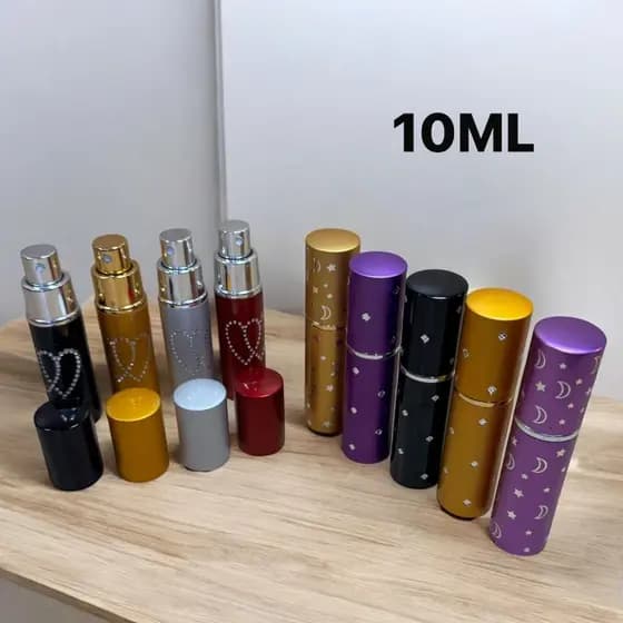 Frasco Porta Perfume 10 ML De Alumínio Prata