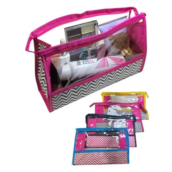 Necessaire Feminino Bolsa Transparente Organizador De Maquiagens Cosméticos Para Viagem