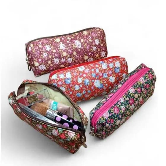 Necessaire Estojo Organizador Escolar Feminino Viagem Cosmeticos Acessórios Floral