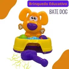 Bate Dog Cachorrinho Com Martelo e Bolinhas Brinquedo Didático Para Bebê Com Barulho Cores Vibrantes Desenvolvimento Motor Habilidade Brincadeira Educativa Diversão Família Presente Dia das Crianças Natal