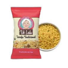 Farofa Crocante Artesanal Vó Leda Sabor Tradicional 400g