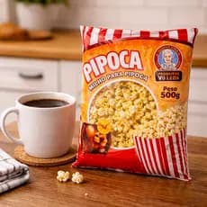 Milho de Pipoca Vó Leda Premium 500g Gourmet Grãos Selecionados Alta Qualidade