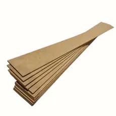 Kit 10 Ripas Chapas MDF Cru Molduras de Paredes e Portas 3mm Placa Decoração Sala Quarto Corredor