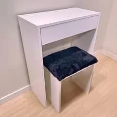 Escrivaninha com Banco e Gaveta com Divisória Multiuso Escritório Quarto Home Office Mesa Computador