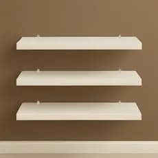 Kit Prateleiras 15 x 80/60/40 MDF - Branca - Preta - Crua - Nicho Suporte Decoração Sala Quarto Banheiro Escritório