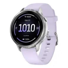 Smartwatch Gps Garmin Venu 4 Prata E Pulseira Lavanda 41mm Prateado Roxo