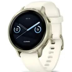 Relógio Garmin Venu 4 - Silicone branco dourado de 41 mm! Envio Imediato