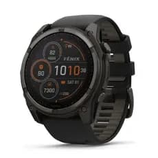 Relógio Garmin fēnix ® 8 Safira Solar 51mm Titânio Cinza Carbono e Preto!Lacrado