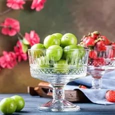 Taças de Sobremesa 250ml Glacia 6/12 Peças Vidro Elegante – Presente Dia das Mães
