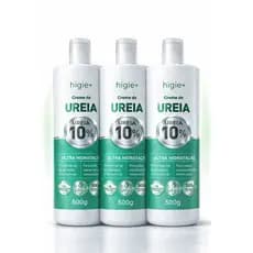 Kit 3 Creme de Ureia 10% 500g Ultra Hidratação Rosto Corpo e Pés
