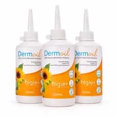 Óleo Corporal De Girassol Dermoil Hidratante Kit 3 Unidades 100 e 200 ml
