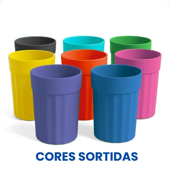 Kit 30 Copos 350ml de Plastico Festas Merenda Crianças