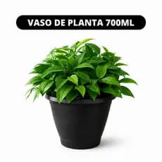 Vaso Preto 700ml P/ Mudas Plantas Pequenas Jardim Decoração