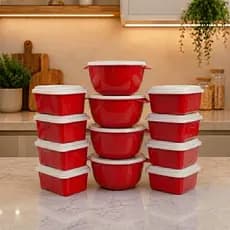 12 Potes Plásticos Para Cozinha Vai Ao Freezer E Micro-ondas