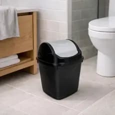 Lixeira Plástica 3,6 Litros Com Tampa Basculante Design Prático e Compacto Multicolorida Reforçada
