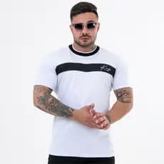 Camiseta Masculina Punho Estilosa Moda Slim