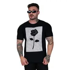 Camiseta Masculina Strass Brilhosa Qualidade Premium Moda Jovem Estilo