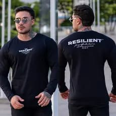 Camiseta Manga Longa Masculina Básica Algodão Premium Estilo Inverno