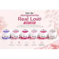 Gel UV LED Real Love para Alongamento de Unhas Cores Variadas