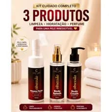 Kit Skincare Cap Life obsessão Mousse Facial Body Splash Hidratante Corporal Presente Feminino Cuidados com a Pele
