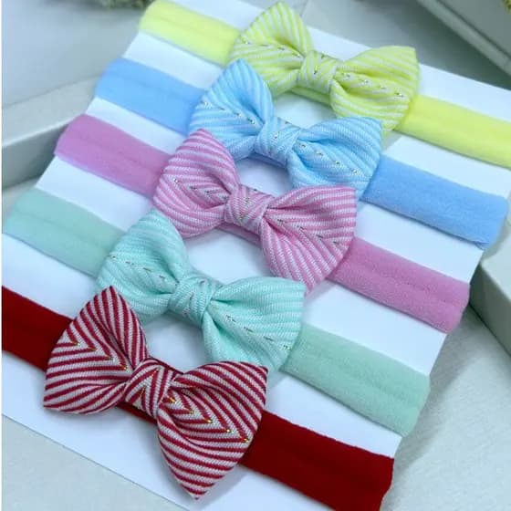 Kit Faixas de cabelo para Bebê Tiara para bebê Laço RN Delicado Enxoval maternidade Faixinha de Bebê