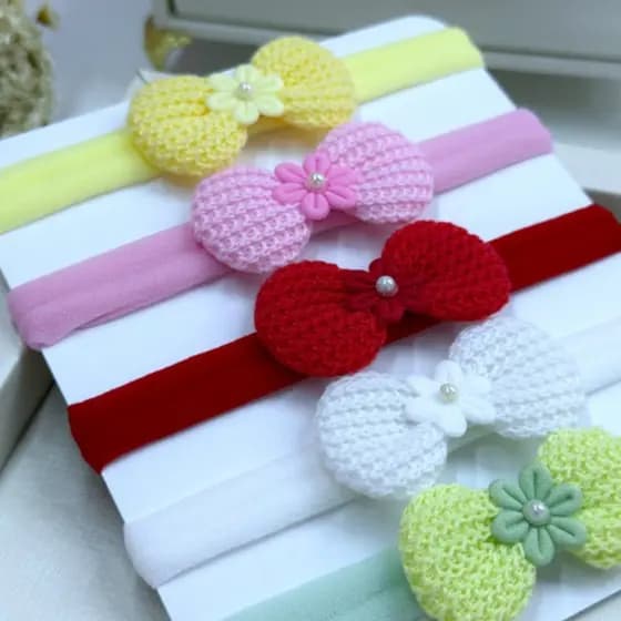 Kit Faixinha de Bebê Tiara Rn Acessório de cabelo Infantil Delicado para Bebê Laço RN