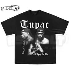 Camiseta Masculina Tupac 2pac - Camisa Hip Hop StreetWear 100% Algodão Plus Size
