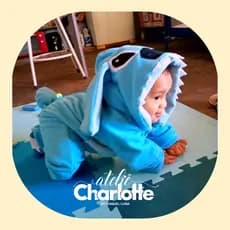 Macacão Stitch Tipo Fantasia infantil menino e menina longo quentinho