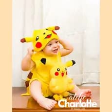 Macacão Pikachu Infantil Fantasia Bebê Diversos Tamanhos Personalizado