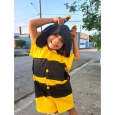 Macacão Abelha Infantil Fantasia Bebê Diversos Tamanhos Personalizado