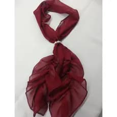 Lenço Echarpe Marsala Franzido Chiffon