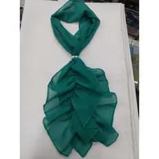 LENÇO ECHARPE VERDE ESMERALDA FRANZIDO CONGRESSO FESTIVIDADE