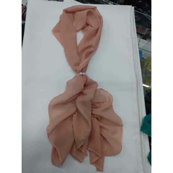LENÇO ECHARPE ROSE FRANZIDO CONGRESSO FESTIVIDADE