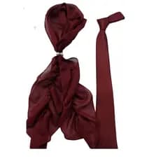KIT DE GRAVATA MARSALA FOSCA E LENÇO ECHARPE FRANZIDO MARSALA CONGRESSO FESTIVIDADE