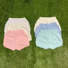 shorts de bebê, tapa-fralda bebê liso em algodão enxoval