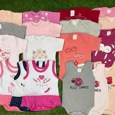 Body para bebê feminino em suedine de algodão, maternidade, enxoval