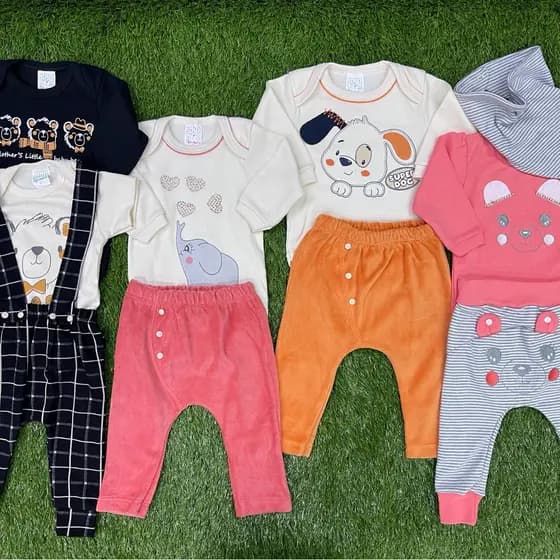 Conjuntos com body para bebê feminino e masculino, maternidade, enxoval