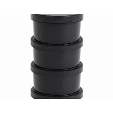 Kit 3 Potes Rosqueáveis 250ml Braspol Multiuso em Polipropileno