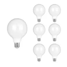 7 Lâmpadas Led Filamento Leitosa G95 Para Pendente de Teto Luz Quente Âmbar Bivolt