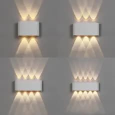 Arandela Luminária Parede Facho Meia Lua Externa Interna 4/6/8/10 Leds Branco Quente Br